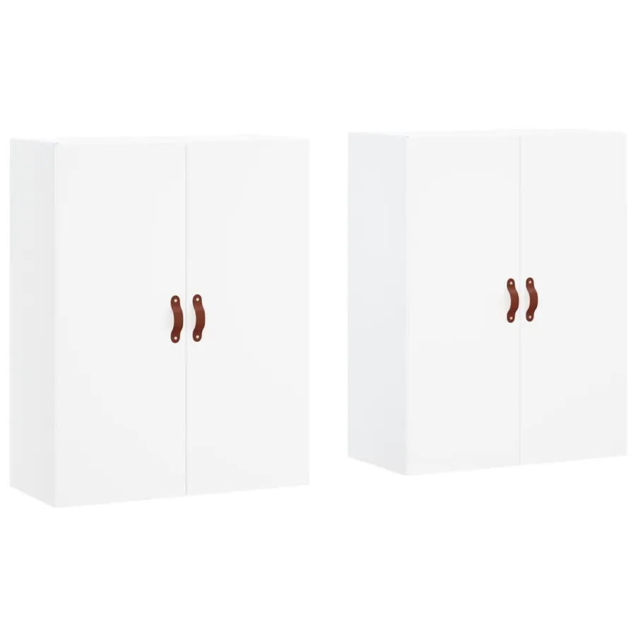 Armoires murales 2 pcs blanc 69,5x34x90 cm - 2
