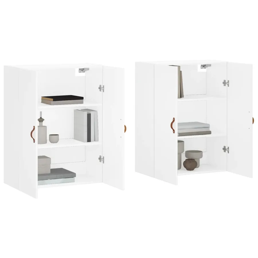 Armoires murales 2 pcs blanc 69,5x34x90 cm - 3