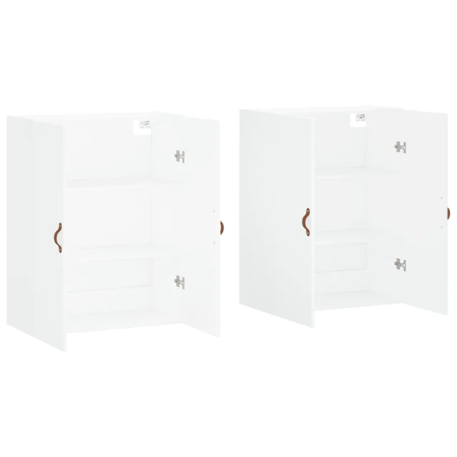 Armoires murales 2 pcs blanc 69,5x34x90 cm - 4