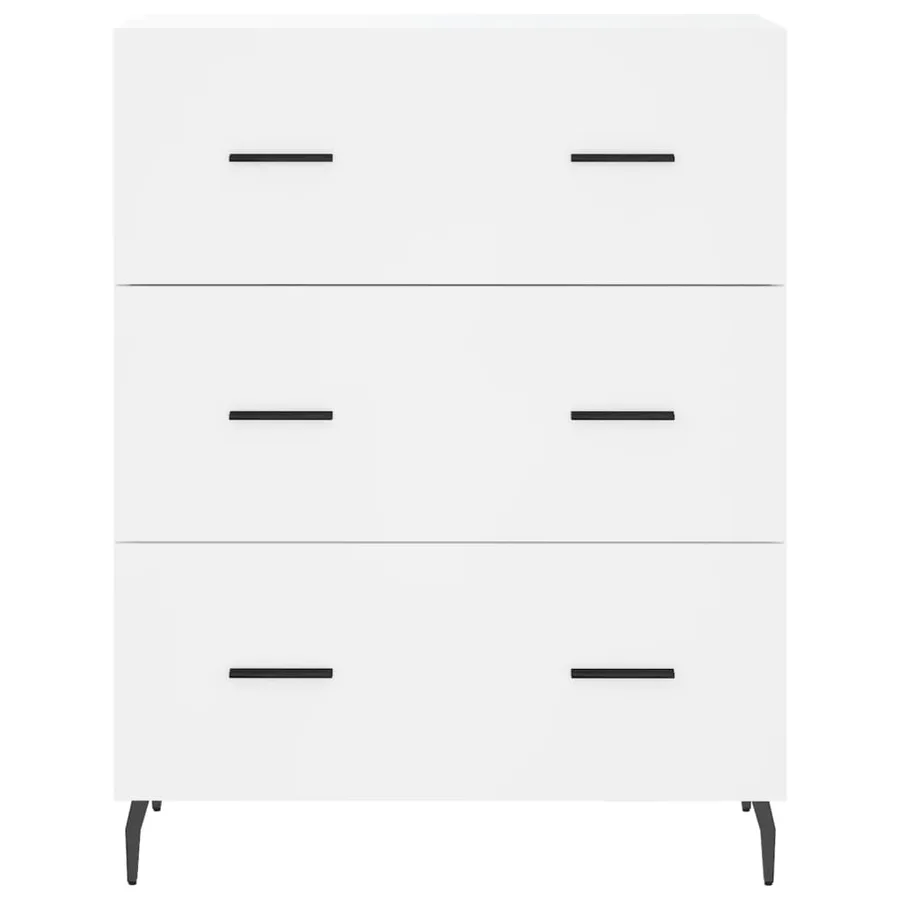 Buffet haut Blanc 69,5x34x180 cm Bois d'ingénierie - 8
