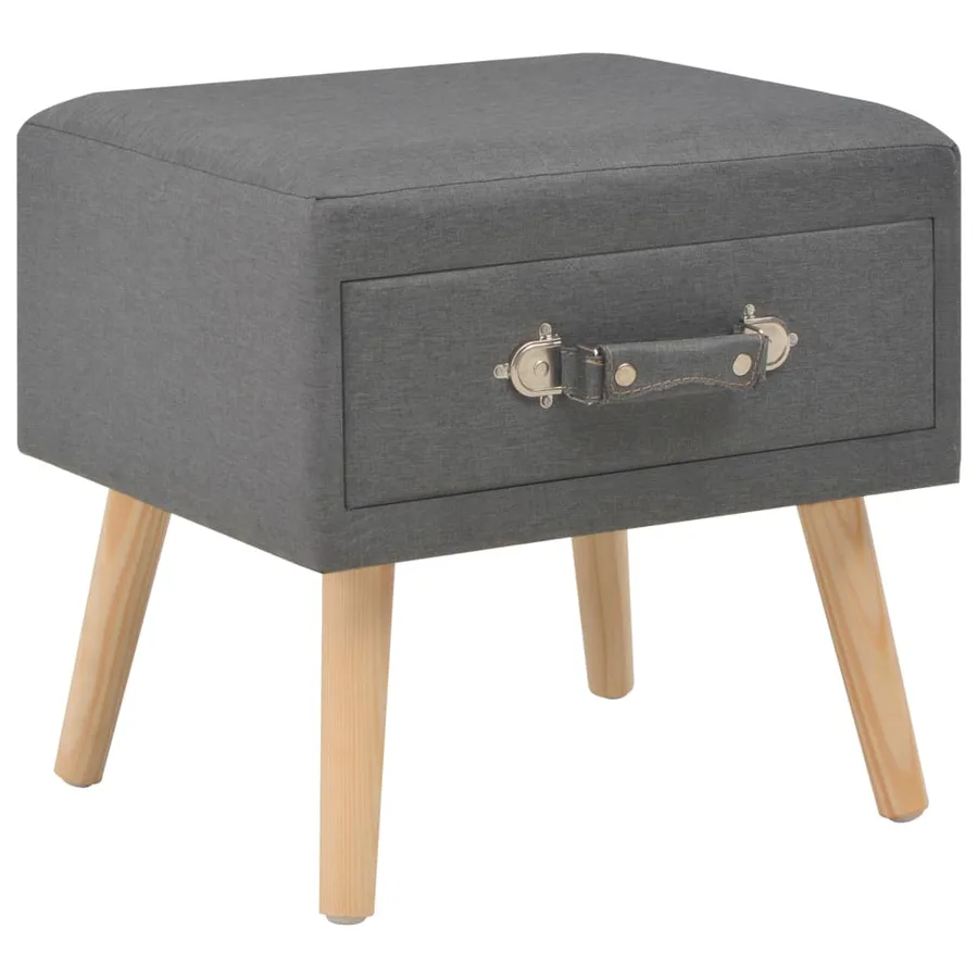 Tables de chevet 2 pcs Gris foncé 40x35x40 cm Tissu - 2