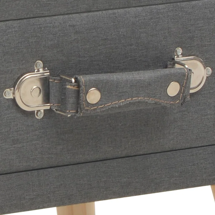 Tables de chevet 2 pcs Gris foncé 40x35x40 cm Tissu - 8
