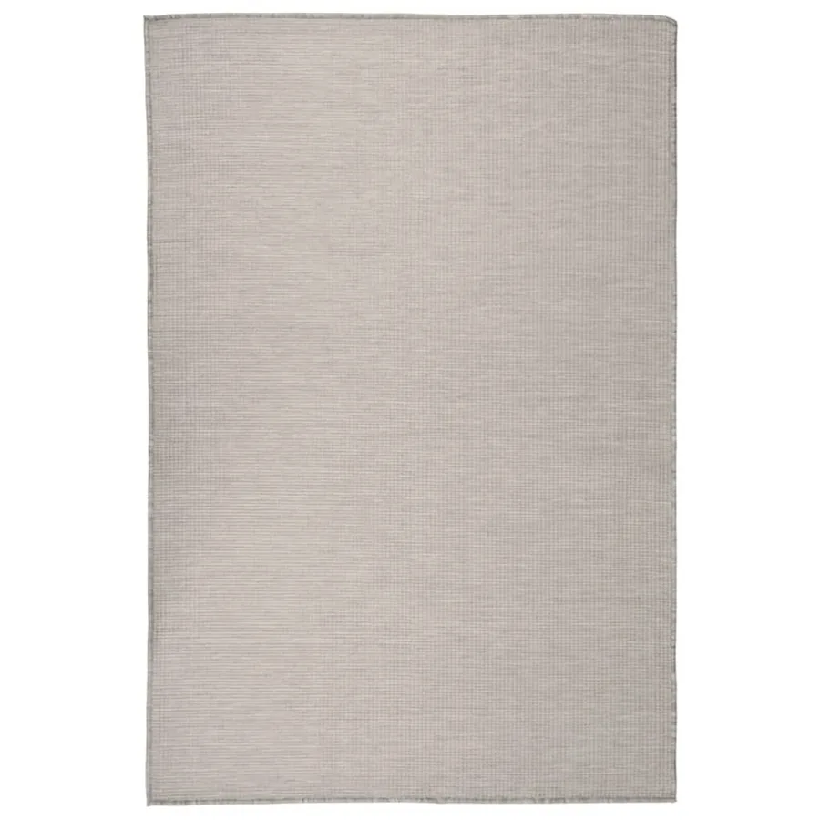 Tapis à tissage plat d'extérieur 120x170 cm gris clair