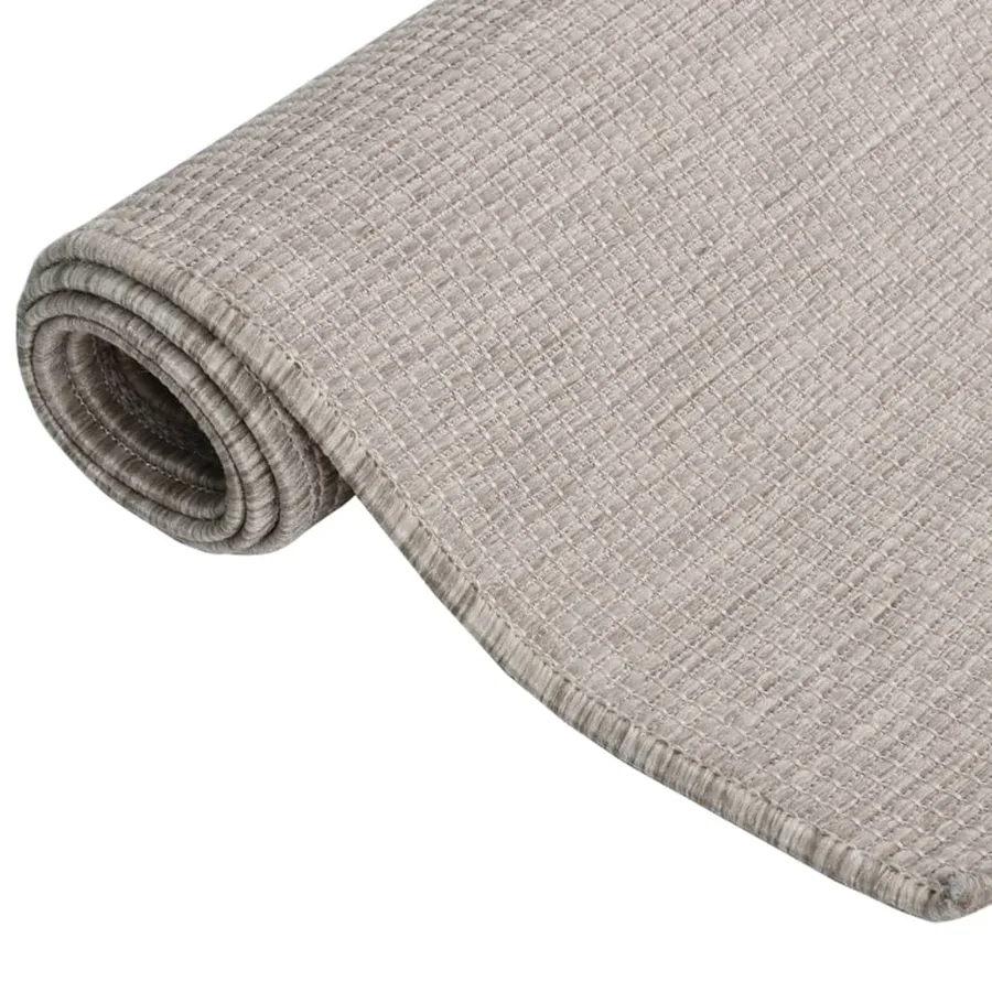 Tapis à tissage plat d'extérieur 120x170 cm gris clair - 3