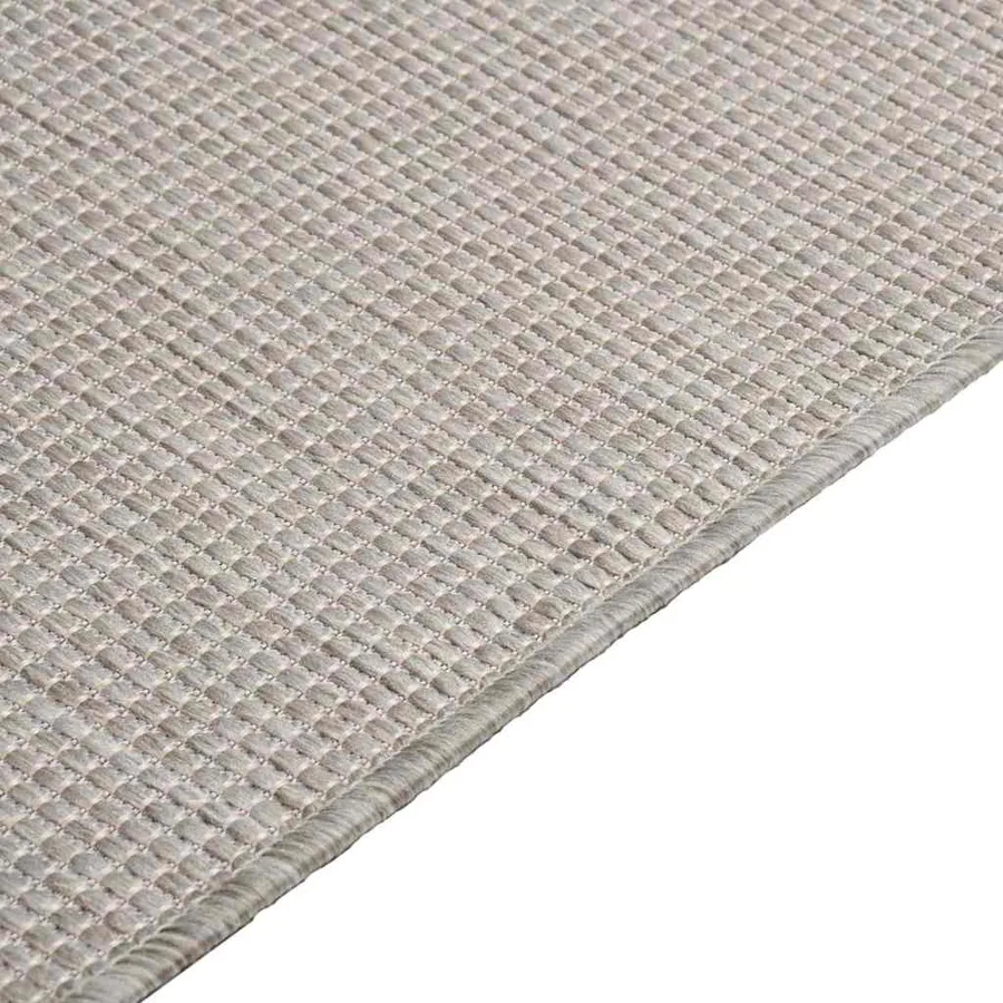 Tapis à tissage plat d'extérieur 120x170 cm gris clair - 4