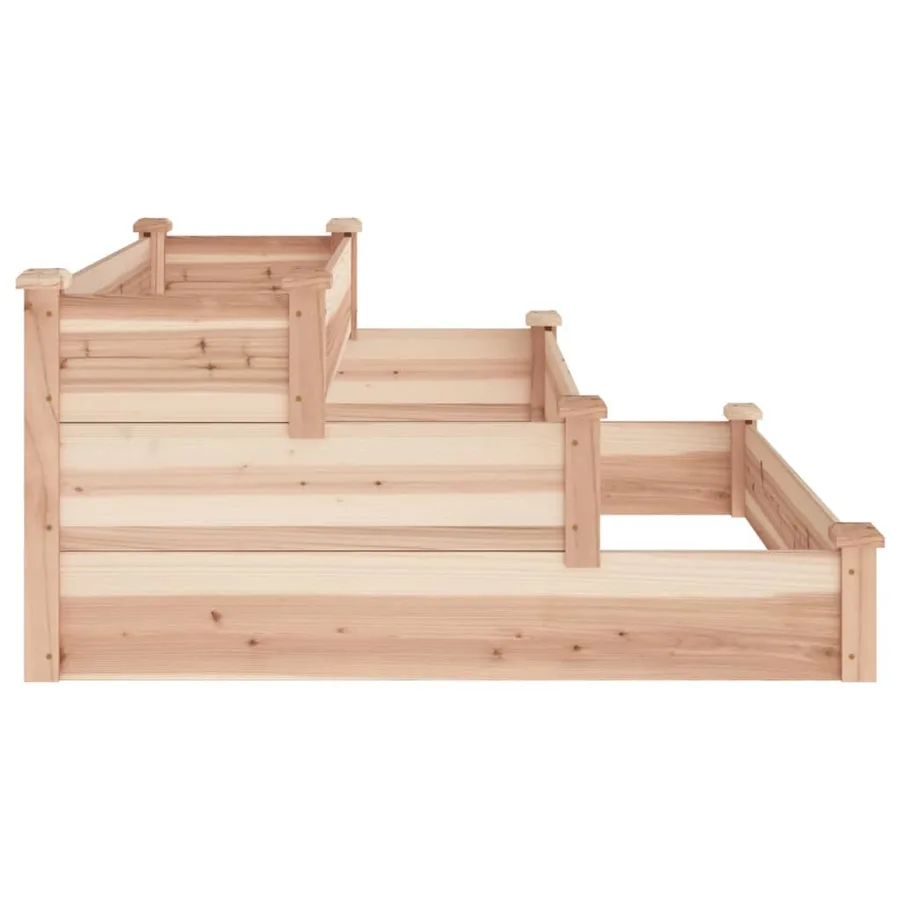 Lit surélevé de jardin 120x120x56 cm bois massif de sapin - 5