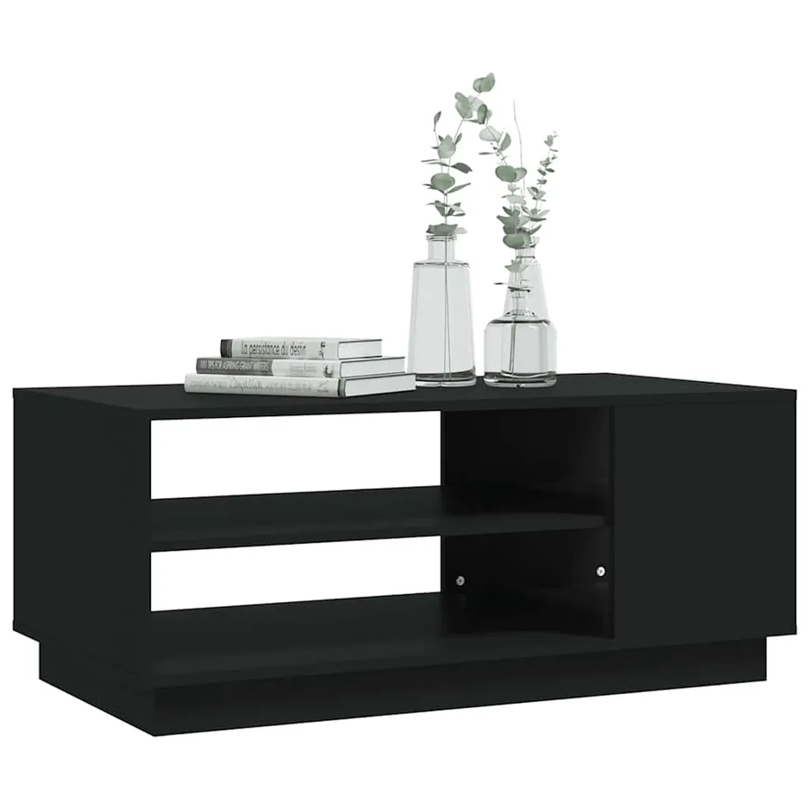 Table basse noir 102x55x43 cm bois d'ingénierie - 6
