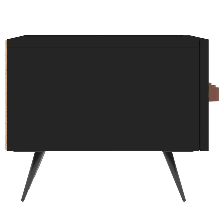 Meuble TV noir 150x36x30 cm bois d'ingénierie - 7