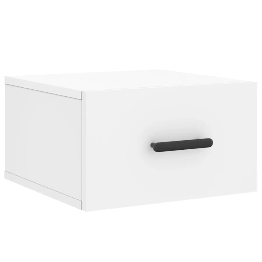 Table de chevet murale blanc 35x35x20 cm - 2