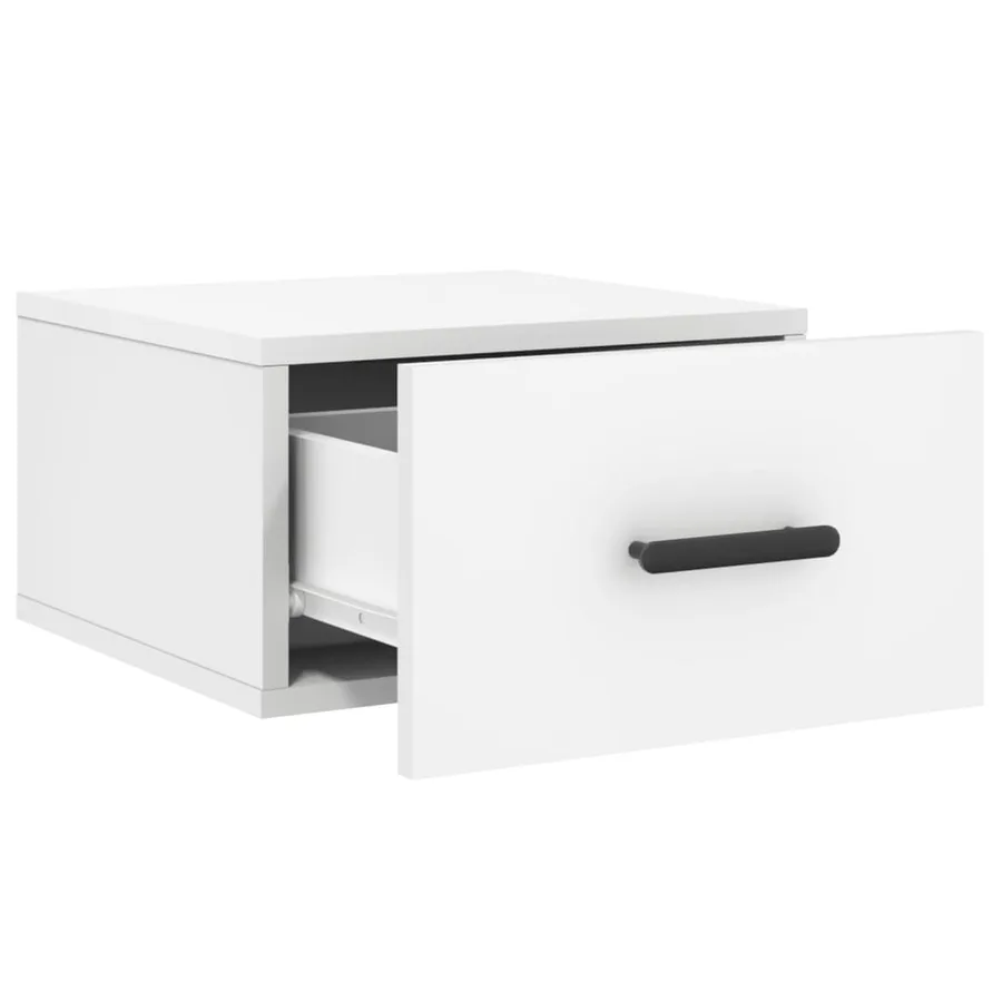 Table de chevet murale blanc 35x35x20 cm - 6
