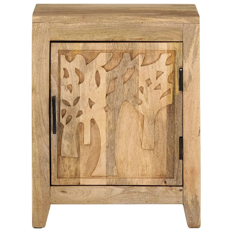 Table de chevet 40x30x50 cm Bois de manguier massif - 2
