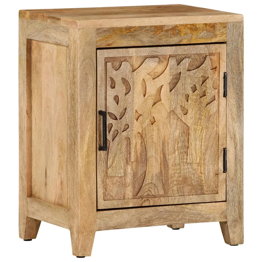 Table de chevet 40x30x50 cm Bois de manguier massif - 8