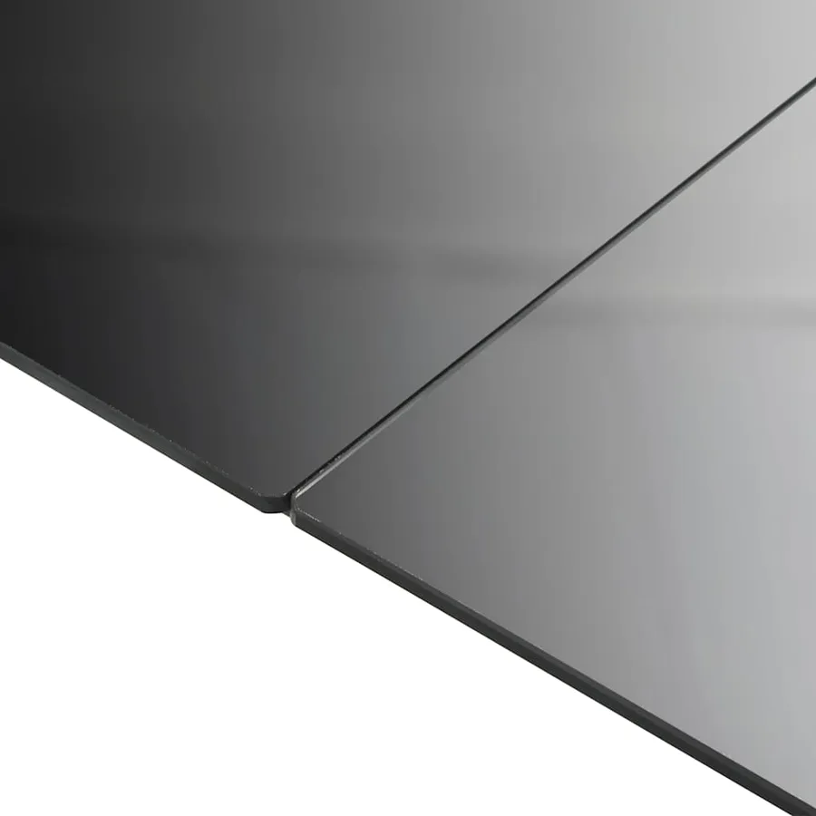 Table de jardin Noir 190x90x74 cm Aluminium et verre - 8