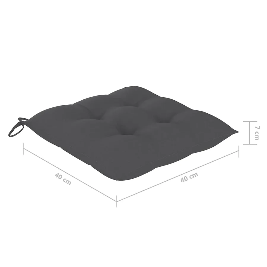 Chaises pliables de jardin avec coussins lot de 6 Bois de teck - 12