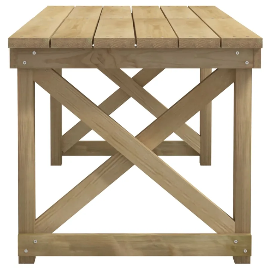 Ensemble à manger de jardin 3 pcs Bois de pin imprégné - 9