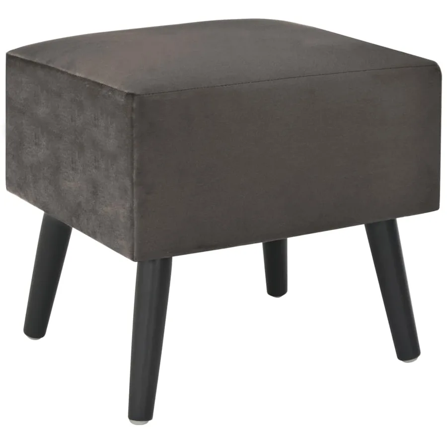Table de chevet Gris 40x35x40 cm Velours - 3