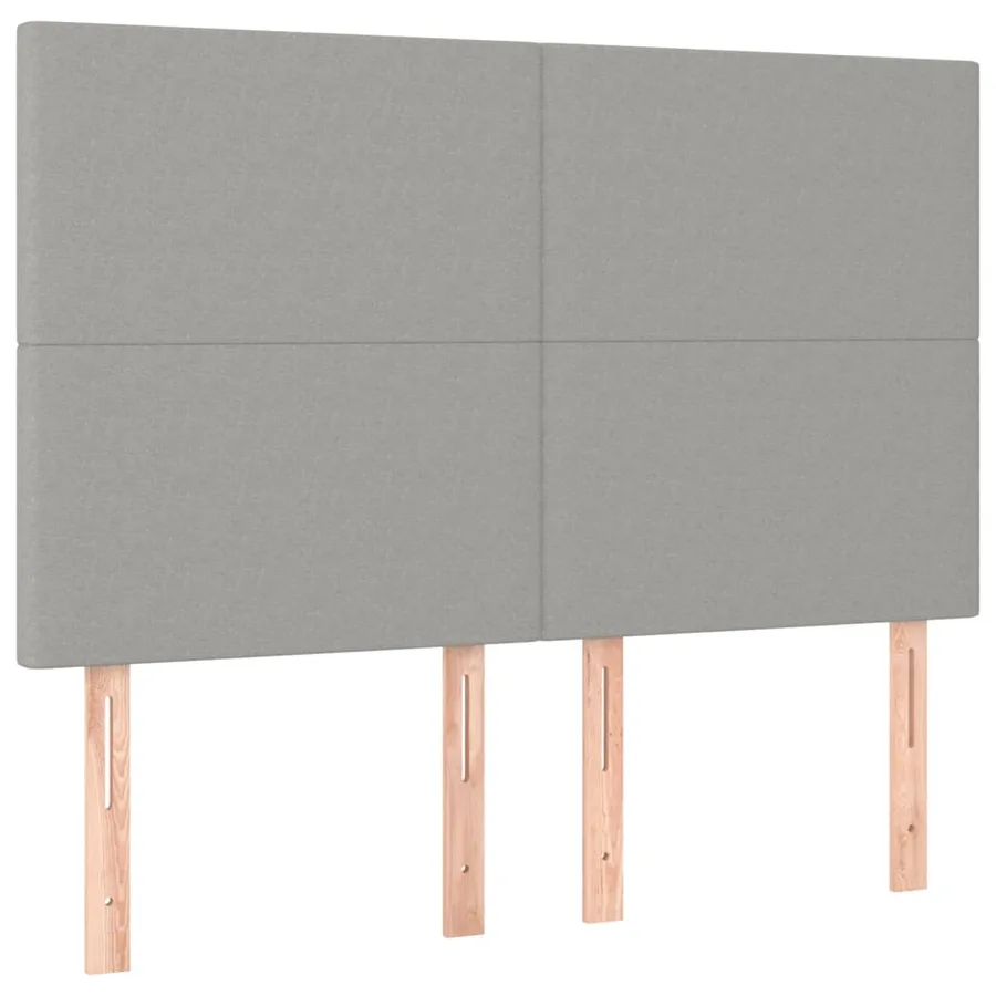 Sommier à lattes de lit avec matelas Gris clair 140x200cm Tissu - 6