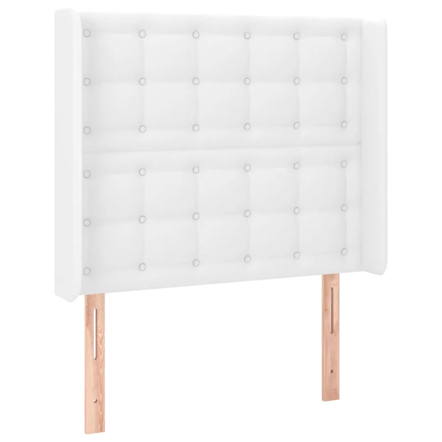 Sommier à lattes de lit matelas LED Blanc 80x200cm Similicuir - 7