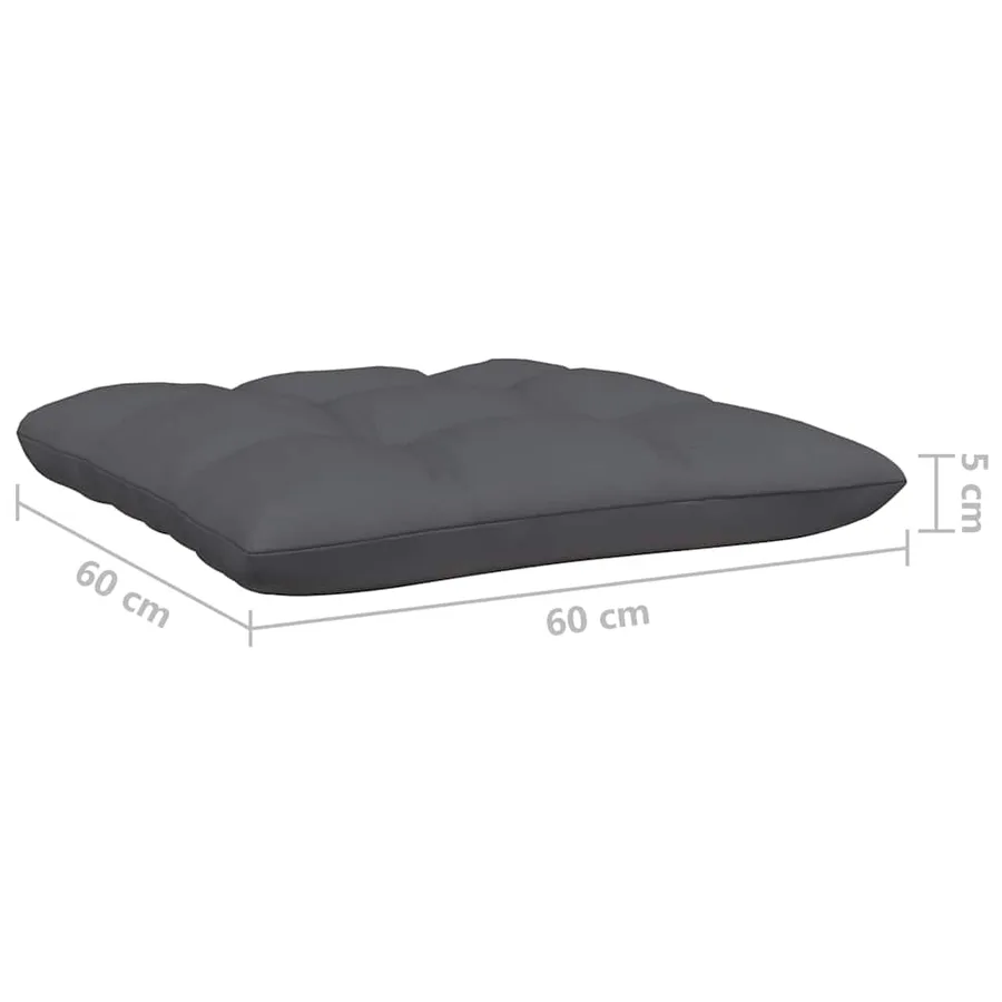 Salon de jardin 4 pcs avec coussins anthracite Bois de pin - 7