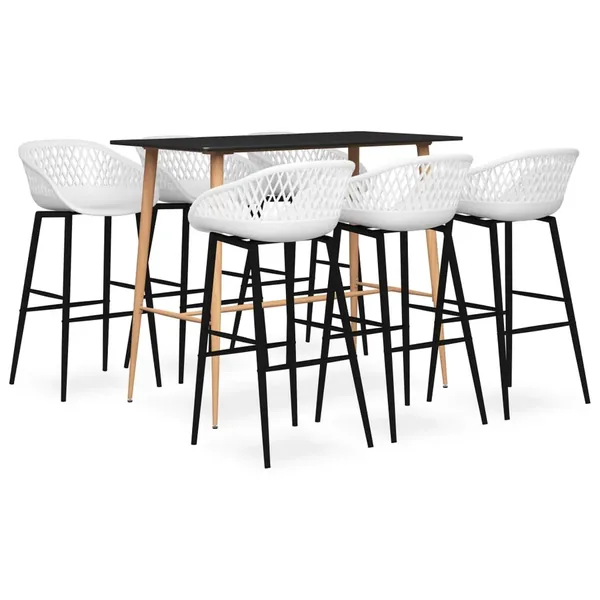 Ensemble de bar 7 pcs Noir et blanc