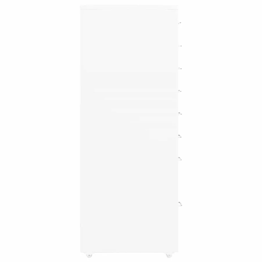 Classeur mobile Blanc 28x41x109 cm Métal - 3