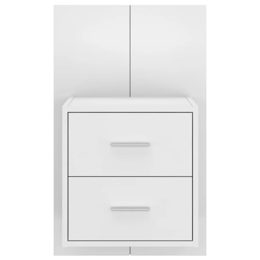 Tables de chevet murales 2 pcs Blanc - 5