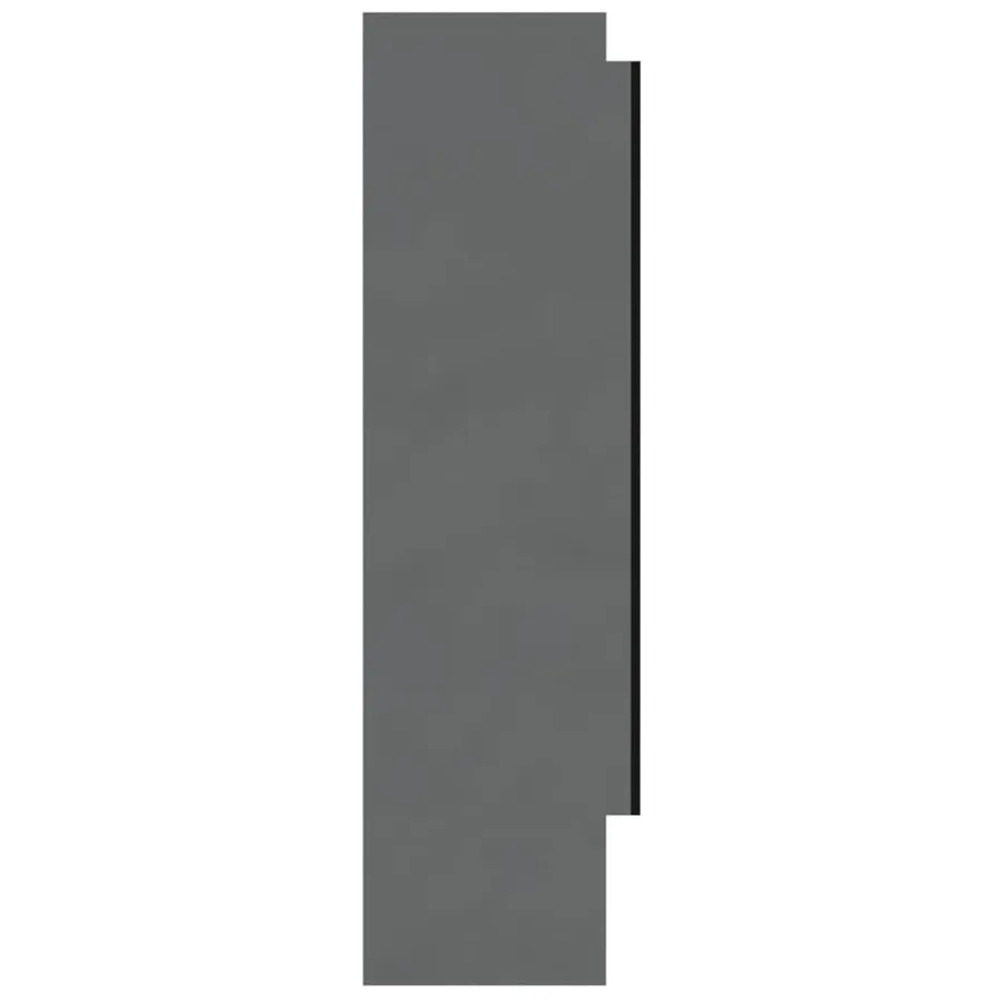 Armoire à miroir de salle de bain 80x15x60 cm MDF Gris brillant - 6