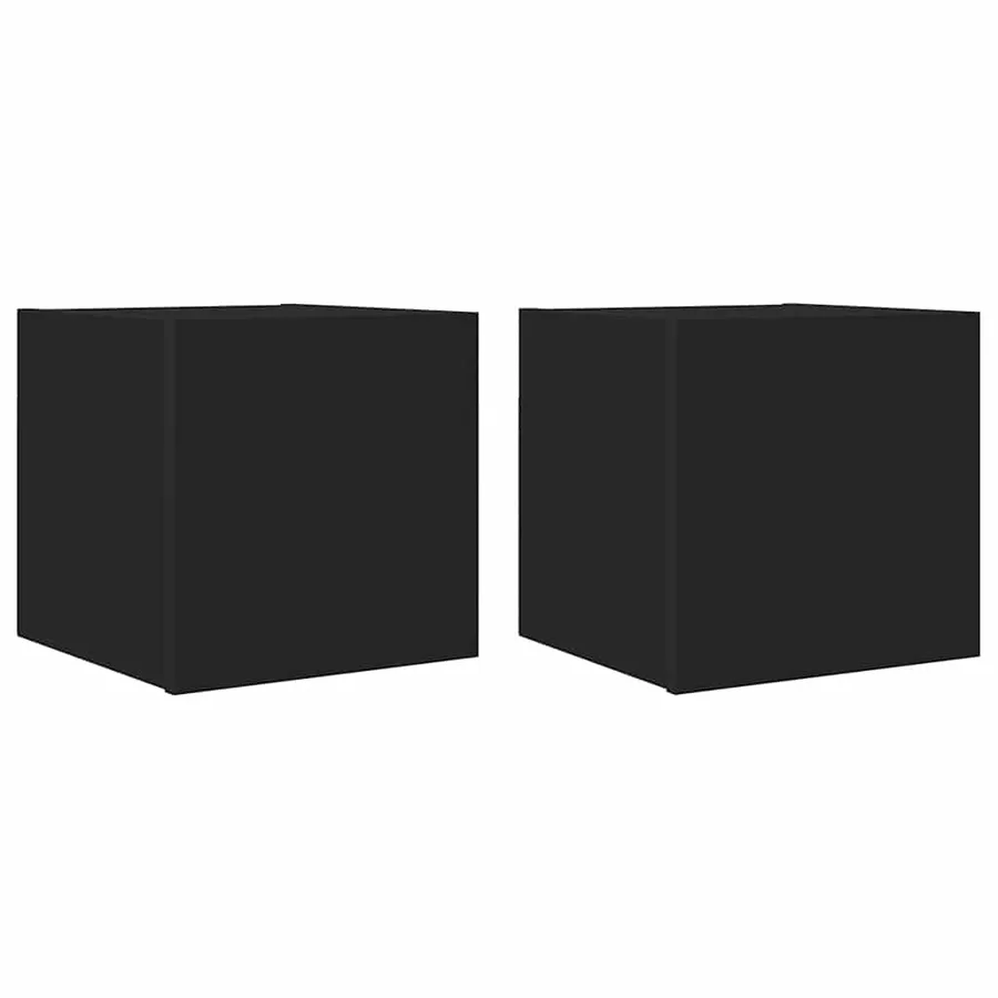 Meubles TV muraux 2 pcs Noir 30,5x30x30 cm - 2