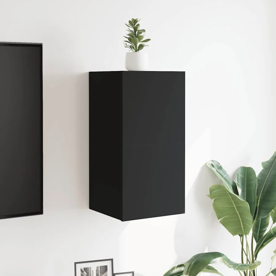 Meubles TV muraux 2 pcs Noir 30,5x30x30 cm - 4