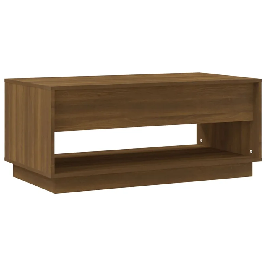 Table basse Chêne marron 102,5x55x44 cm Bois d'ingénierie - 5