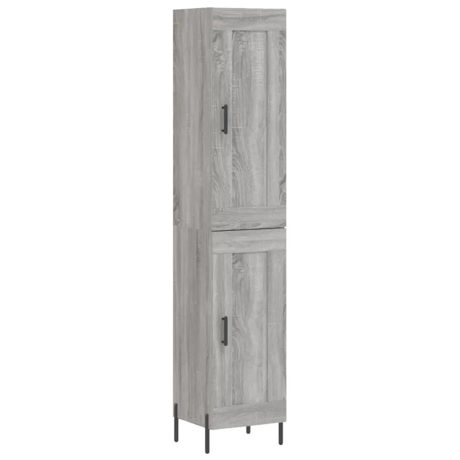 Buffet haut Sonoma gris 34,5x34x180 cm Bois d'ingénierie - 2