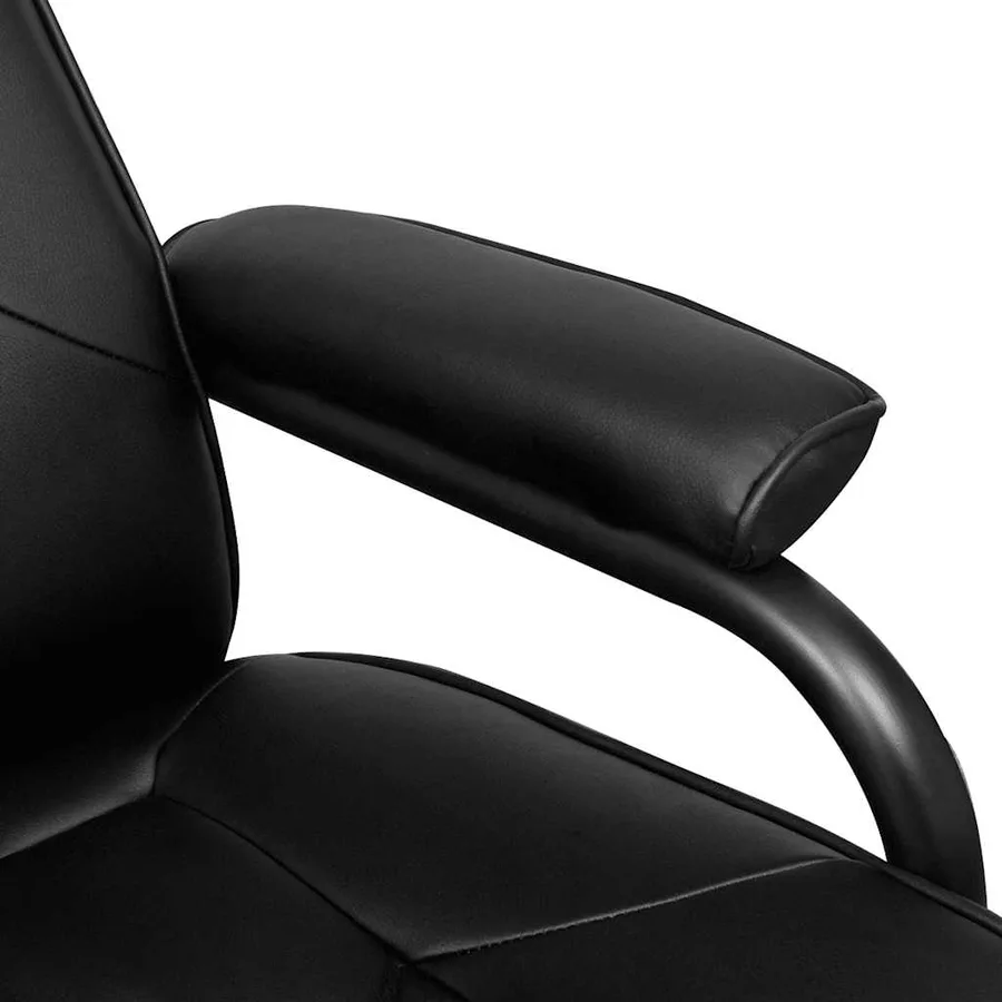 Fauteuil TV avec repose-pied Noir Similicuir - 6
