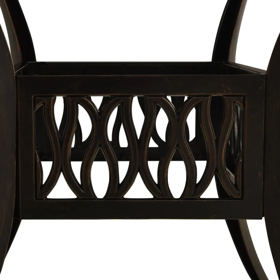 Table de jardin Bronze 90x90x73 cm Aluminium coulé - 4