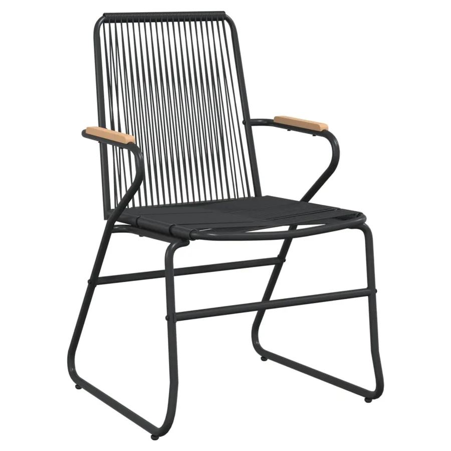 Ensemble à manger de jardin 7 pcs Noir Rotin PVC - 5