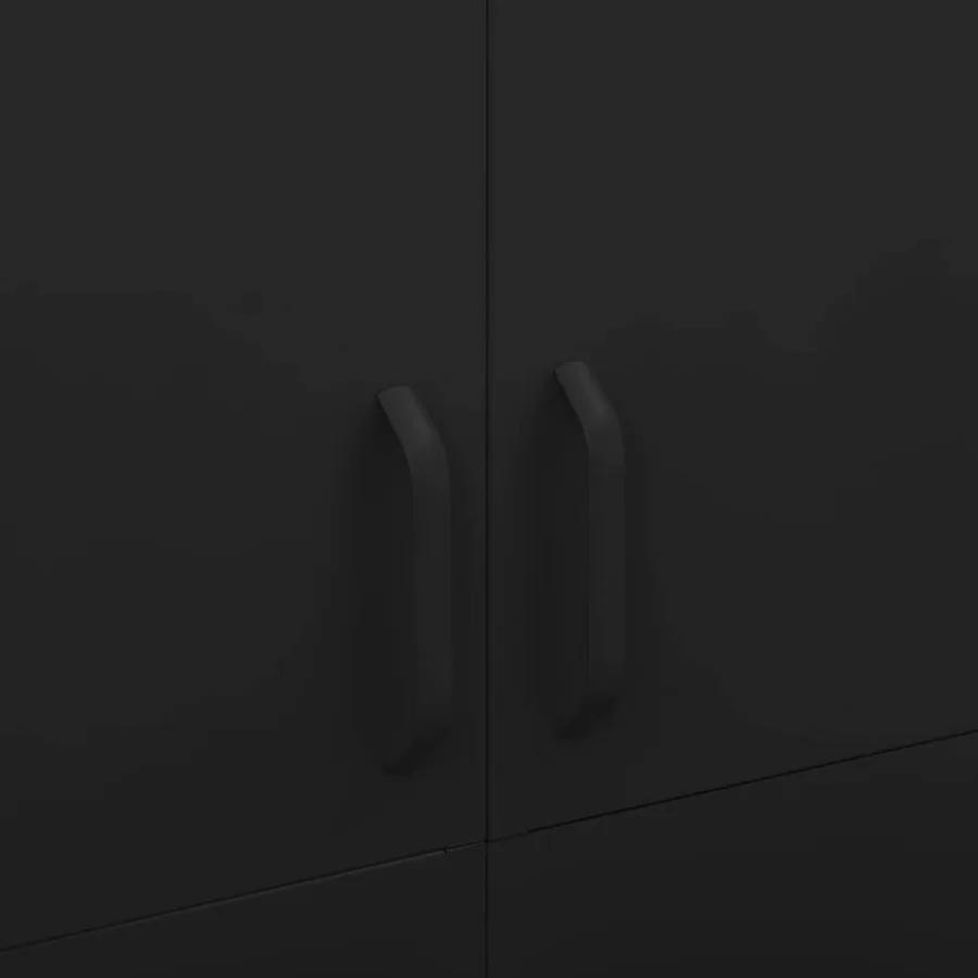 Garde-robe Noir 90x50x180 cm Acier - 7