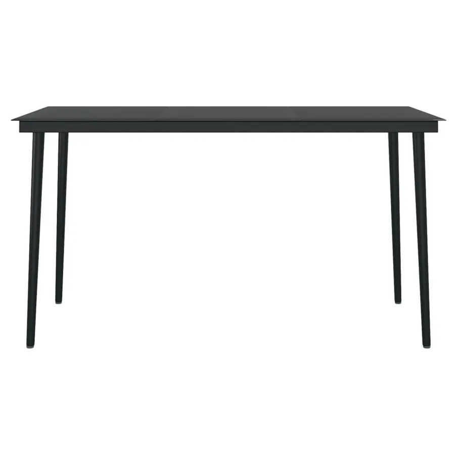 Ensemble à manger de jardin 5 pcs Noir - 6