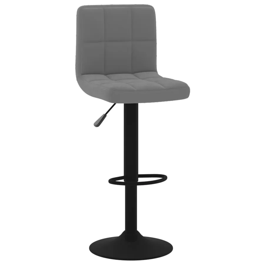 Tabourets de bar lot de 2 gris foncé velours - 3