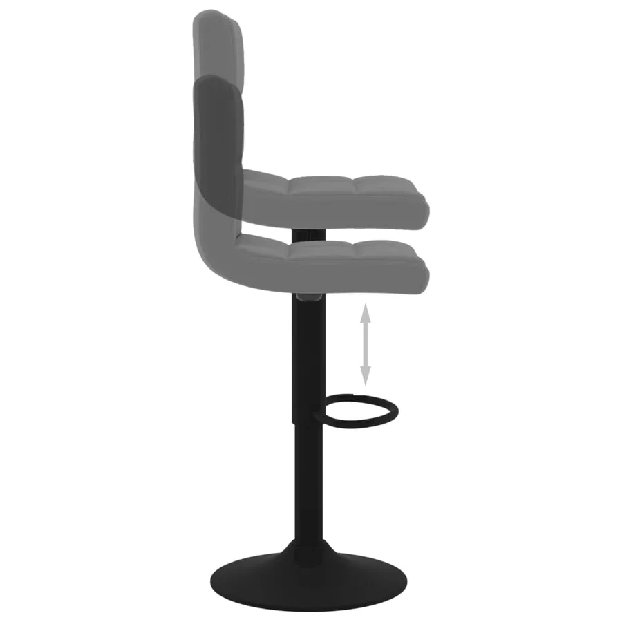 Tabourets de bar lot de 2 gris foncé velours - 7