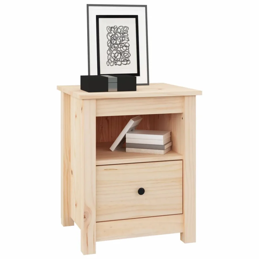 Tables de chevet 2 pcs 40x35x49 cm Bois de pin massif - 4
