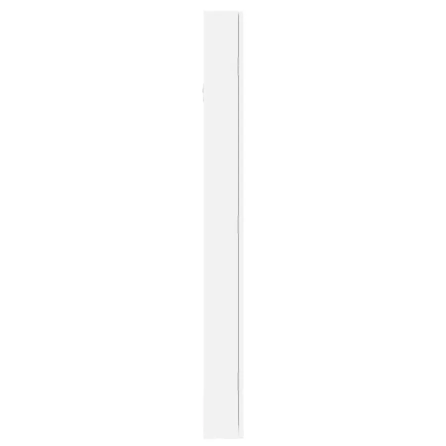 Armoire à bijoux avec miroir murale blanc 37,5x10x106 cm - 6
