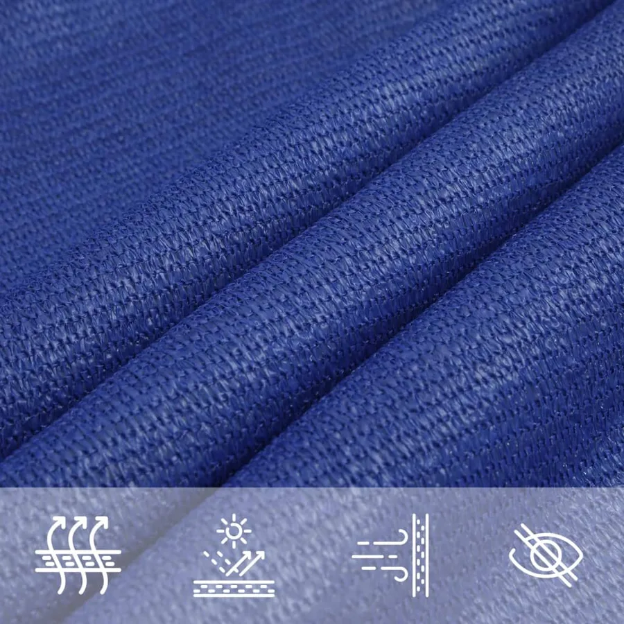 Voile d'ombrage 160 g/m² Bleu 4x4x4 m PEHD - 7