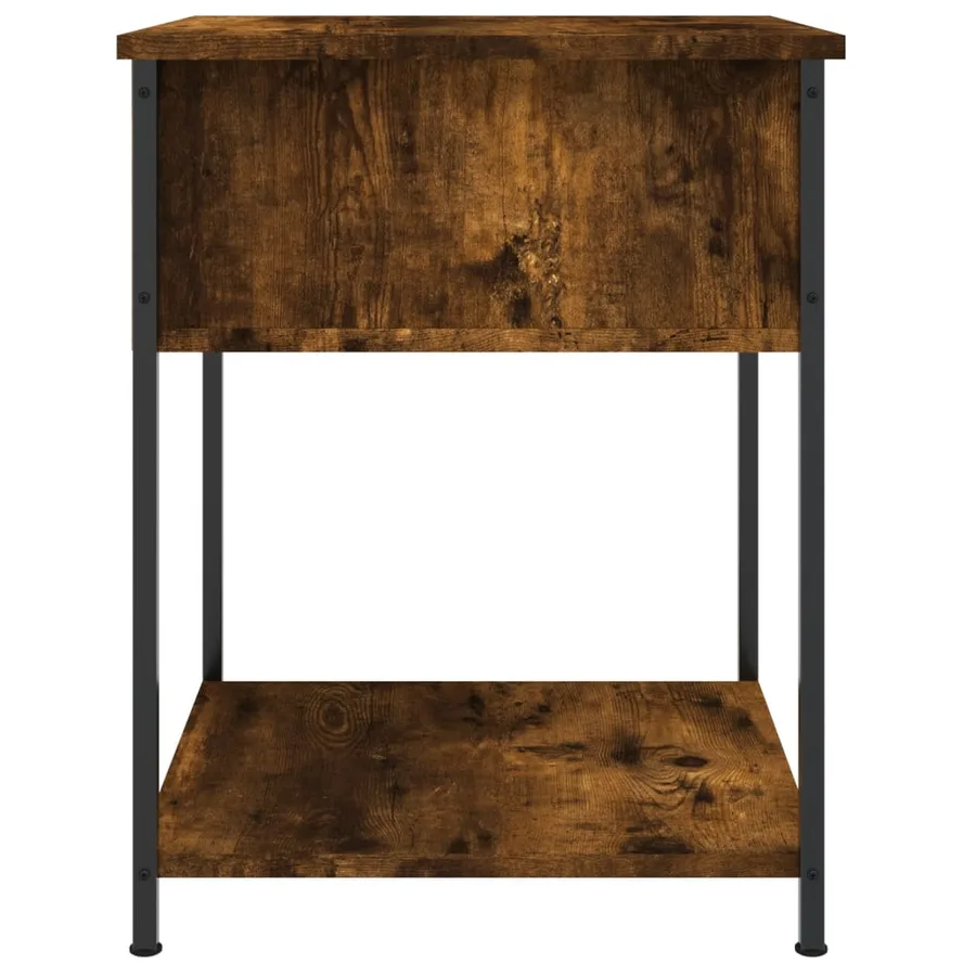 Tables de chevet 2 pcs chêne fumé 44x45x58 cm bois d’ingénierie - 8