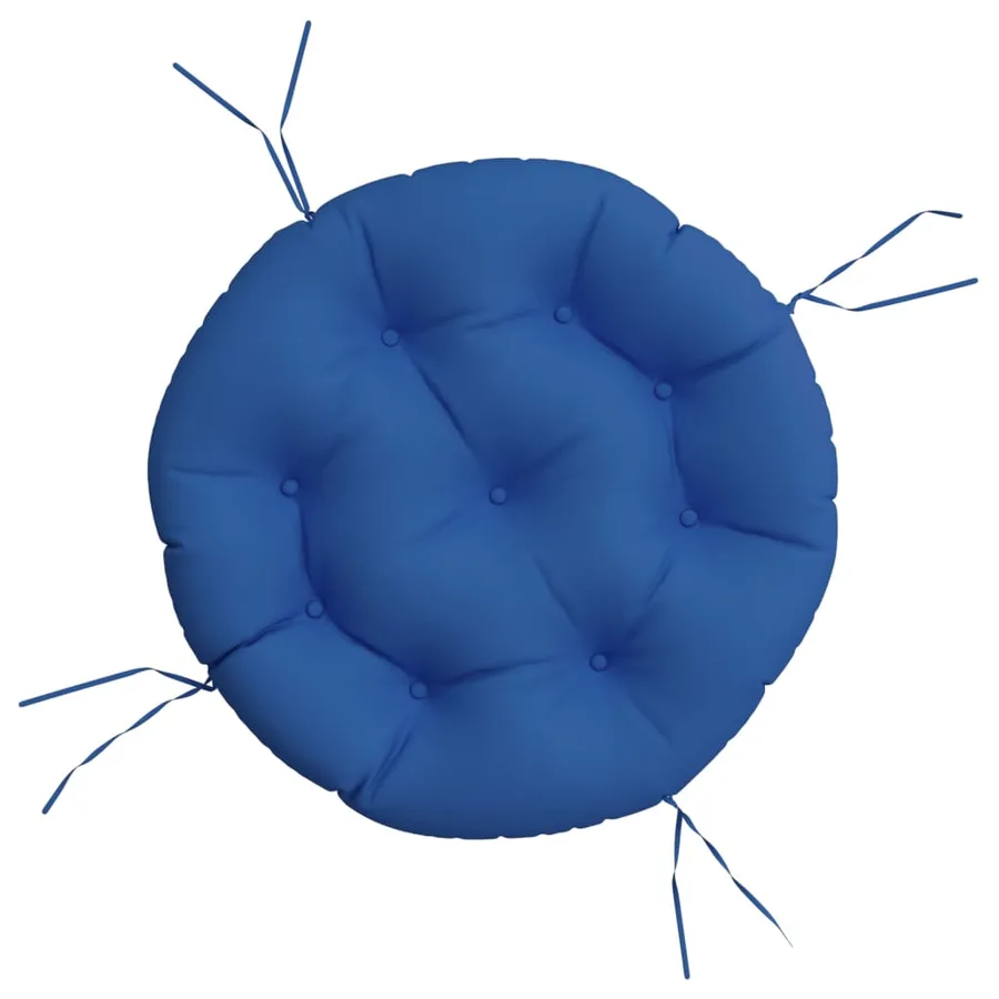 Coussin rond bleu royal Ø 60 x11 cm tissu oxford - 2