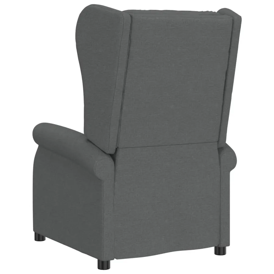 Fauteuil inclinable électrique à oreilles gris foncé tissu - 6