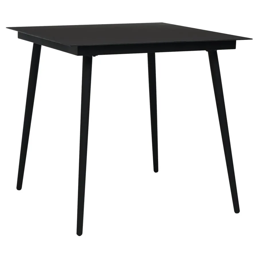 Ensemble à manger de jardin 3 pcs noir rotin PVC - 7