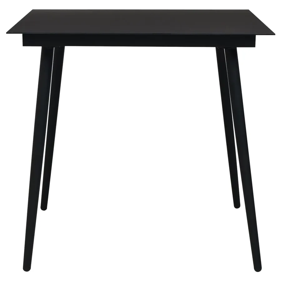 Ensemble à manger de jardin 3 pcs noir rotin PVC - 8