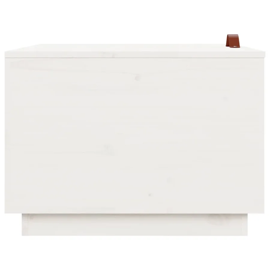 Boîtes de rangement et couvercles 3pcs Blanc Bois massif de pin - 8