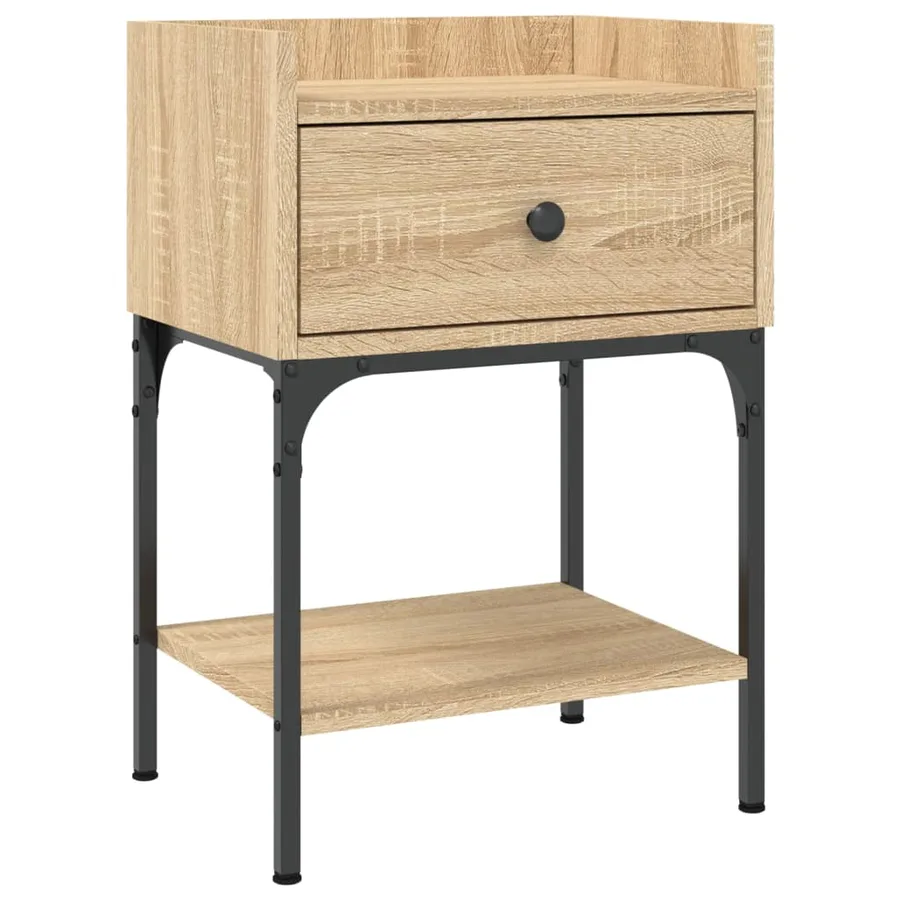 Table de chevet chêne sonoma 40,5x31x60 cm bois d'ingénierie - 2