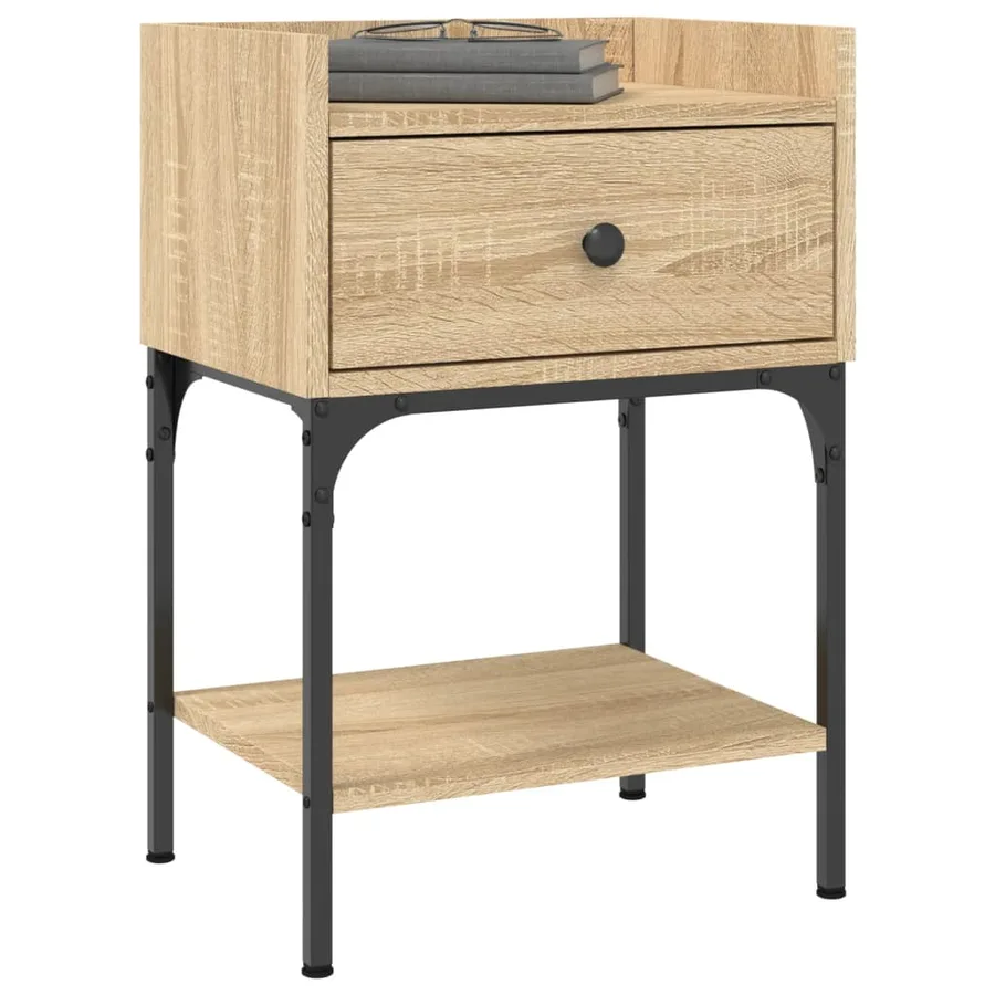 Table de chevet chêne sonoma 40,5x31x60 cm bois d'ingénierie - 3