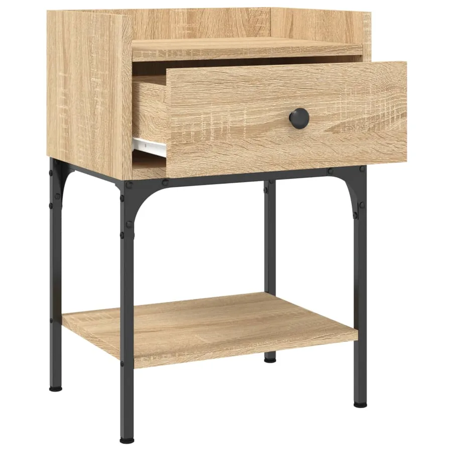 Table de chevet chêne sonoma 40,5x31x60 cm bois d'ingénierie - 6